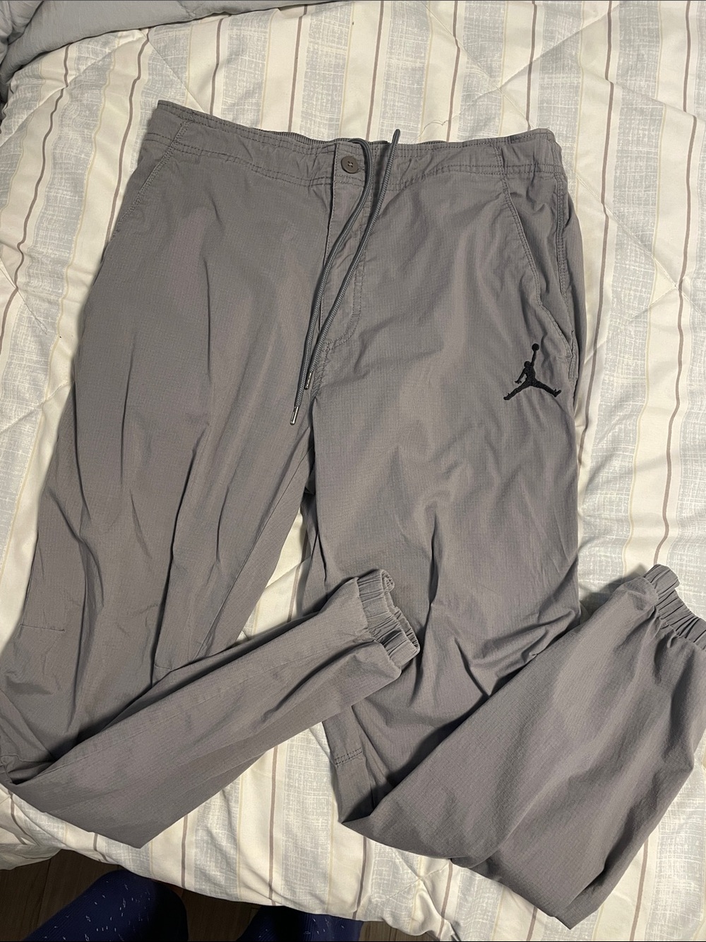 Jordan Vintage Grey Jogger Cargo Style Sweatpants with Black Jump-man Logo
